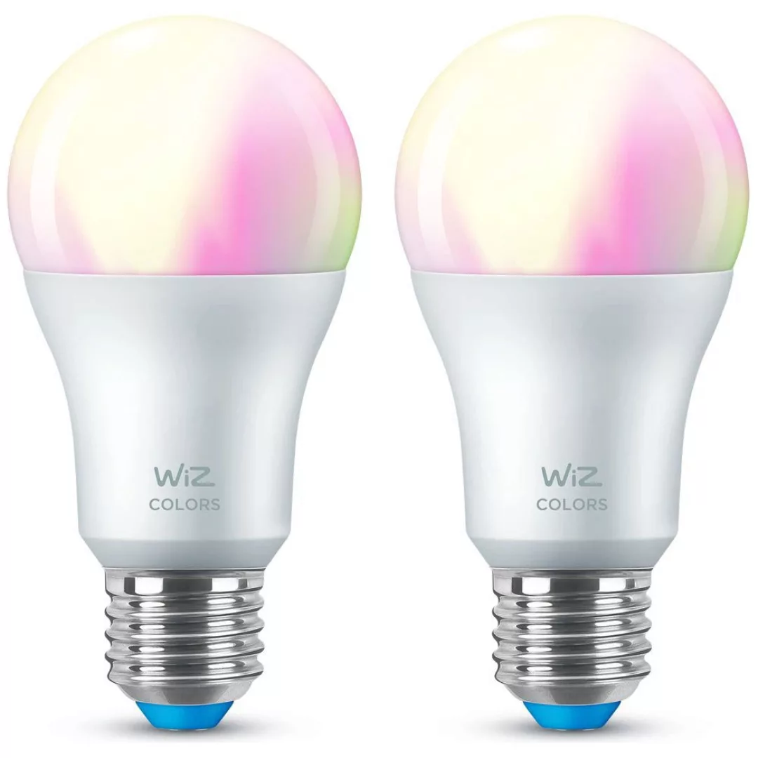 WiZ A60 LED-Lampe matt WiFi E27 8,5W RGBW 2er-Set günstig online kaufen