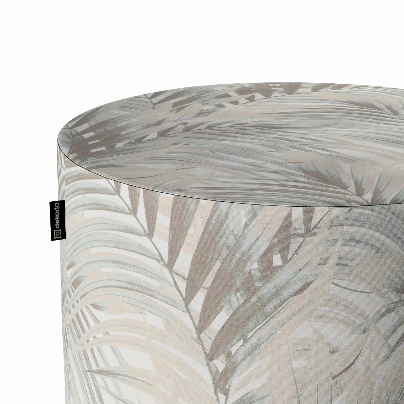 Pouf Barrel, grau-beige, ø40 cm x 40 cm, Gardenia (142-14) günstig online kaufen