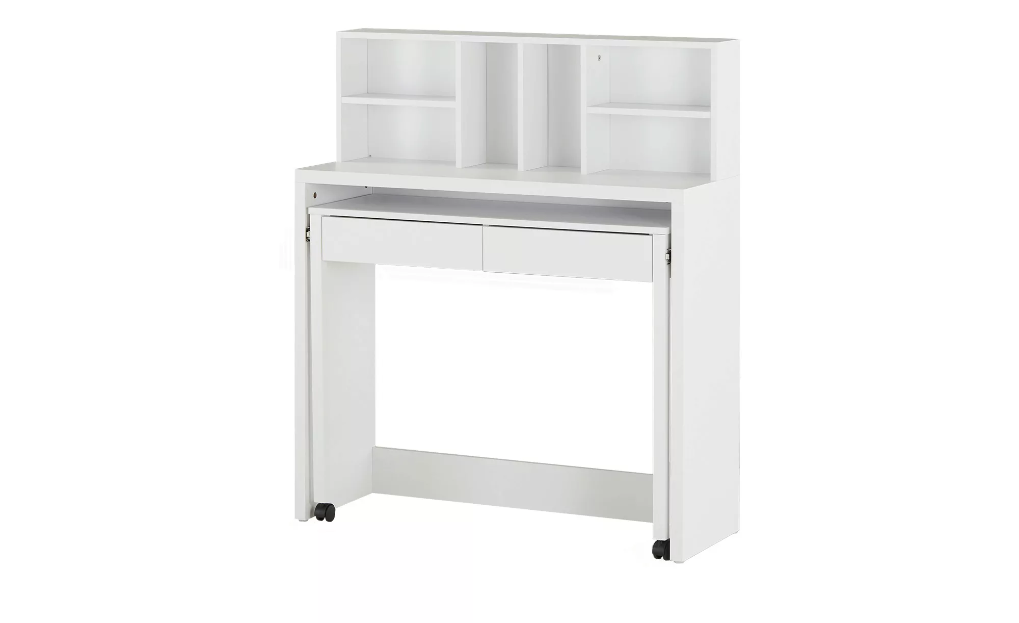 Schreibtisch mit Aufsatzregal - weiß - 100 cm - 115,8 cm - 63 cm - Tische > günstig online kaufen
