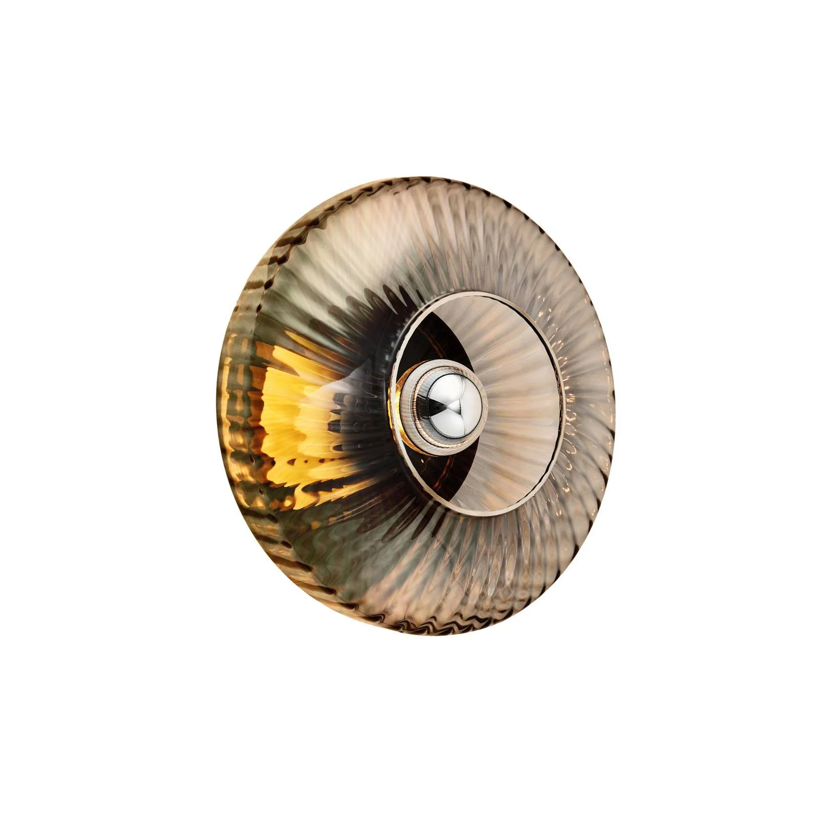 Wandleuchte New Wave Optic XL, rauchgrau, Eyeball, Stecker günstig online kaufen