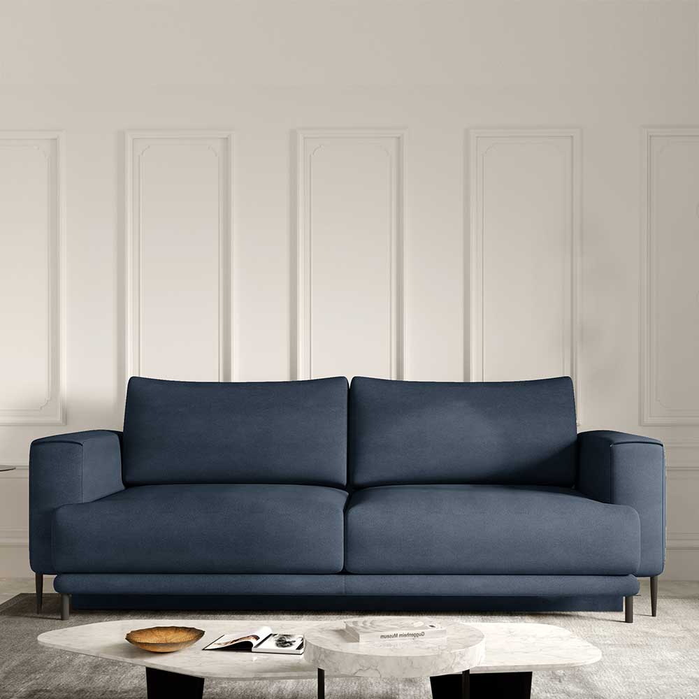 Dreisitzer Sofa Sofa in Dunkelblau aus Webstoff günstig online kaufen