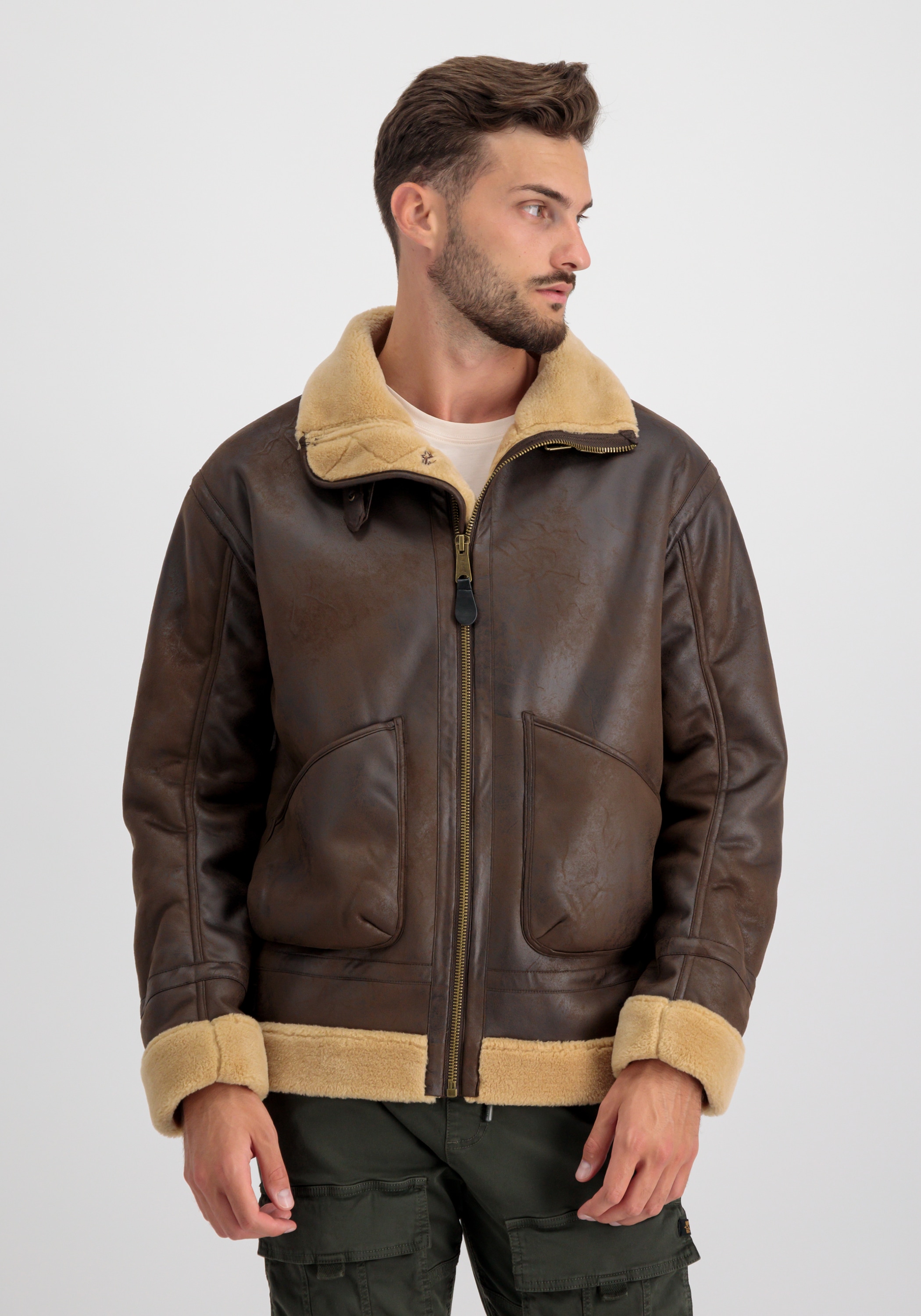 Alpha Industries Lederjacke "Alpha Industries Men - Leather & Vegan Jackets günstig online kaufen