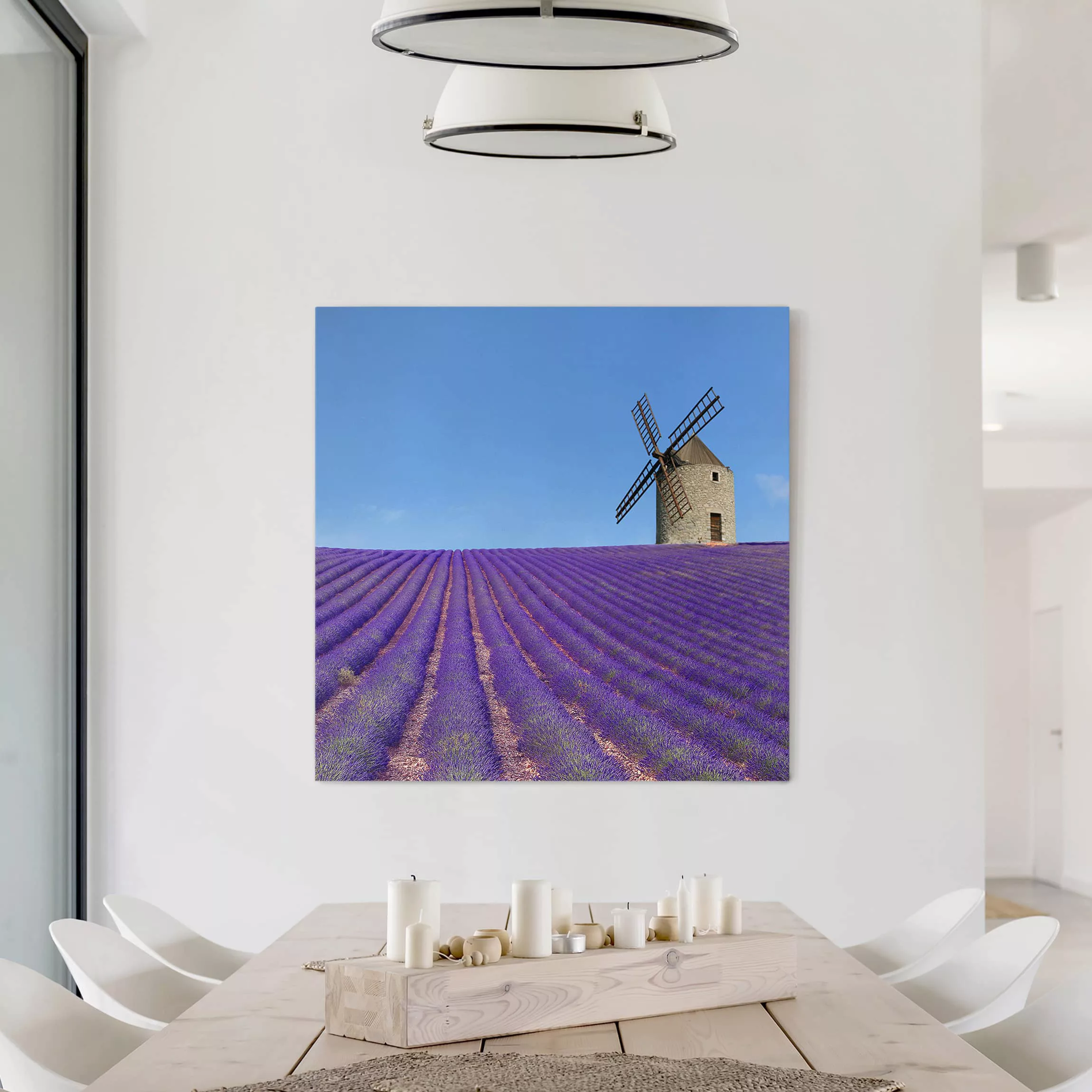 Leinwandbild Natur & Landschaft - Quadrat Lavendelduft in der Provence günstig online kaufen