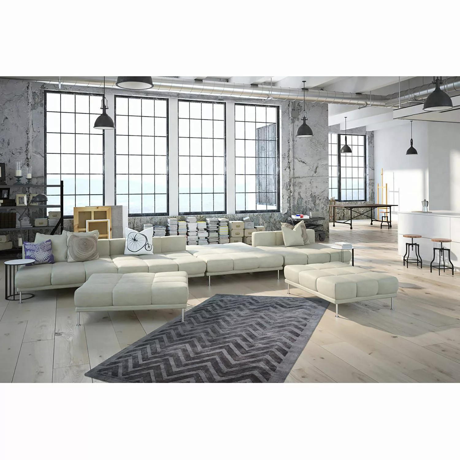 360Living Teppich Luxury grau B/L: ca. 80x150 cm günstig online kaufen