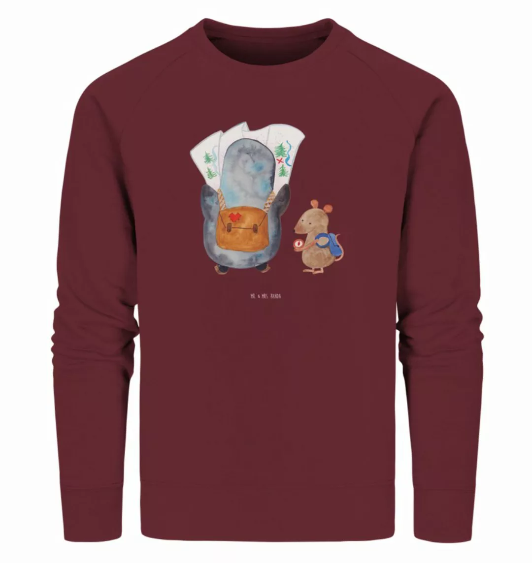 Mr. & Mrs. Panda Longpullover Größe L Pinguin & Maus Wanderer - Burgundy - günstig online kaufen