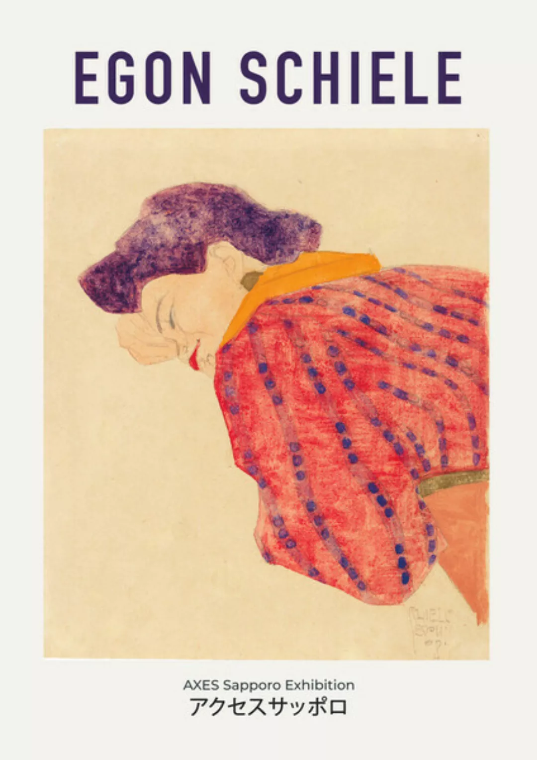 Poster / Leinwandbild - Egon Schiele - Axes Sapporo Exhibition günstig online kaufen