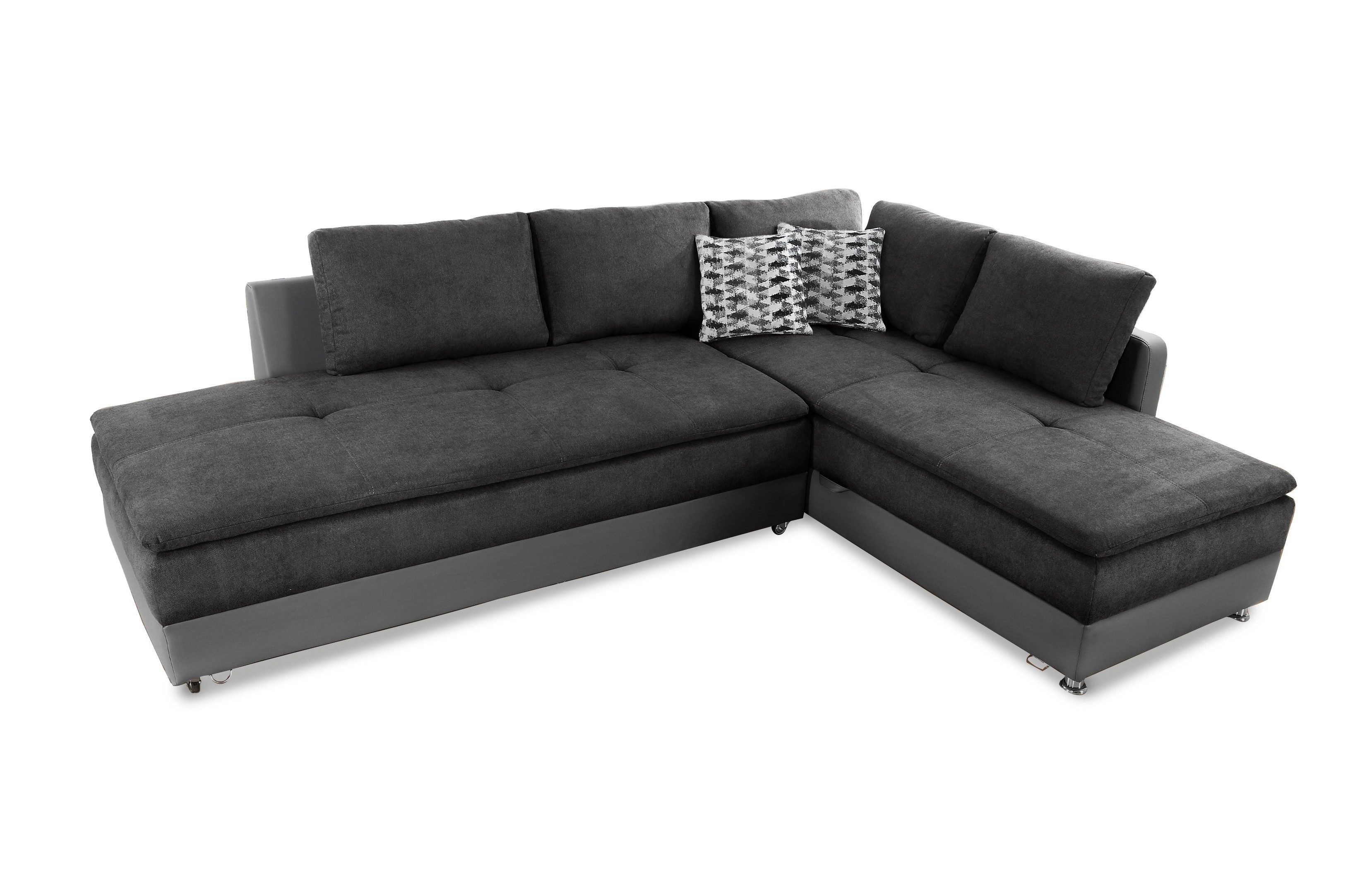 luma-home Ecksofa 15105, Dauerschläfer-Doppelbett B306/T223/H95 cm, günstig online kaufen