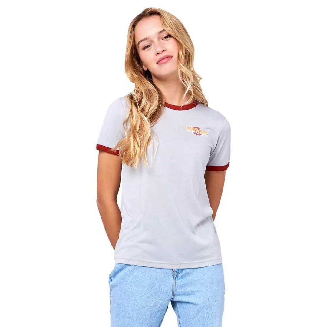 Rip Curl Ringer Kurzärmeliges T-shirt M Light Grey Heat günstig online kaufen