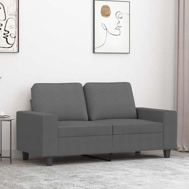 vidaXL Sofa 2-Sitzer-Sofa Schwarz 120 cm Stoff günstig online kaufen