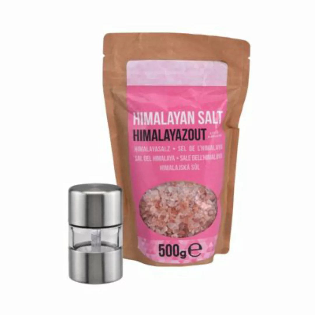 Neuetischkultur Salzmühle mini Edelstahl inkl. 500g Himalayasalz silber günstig online kaufen