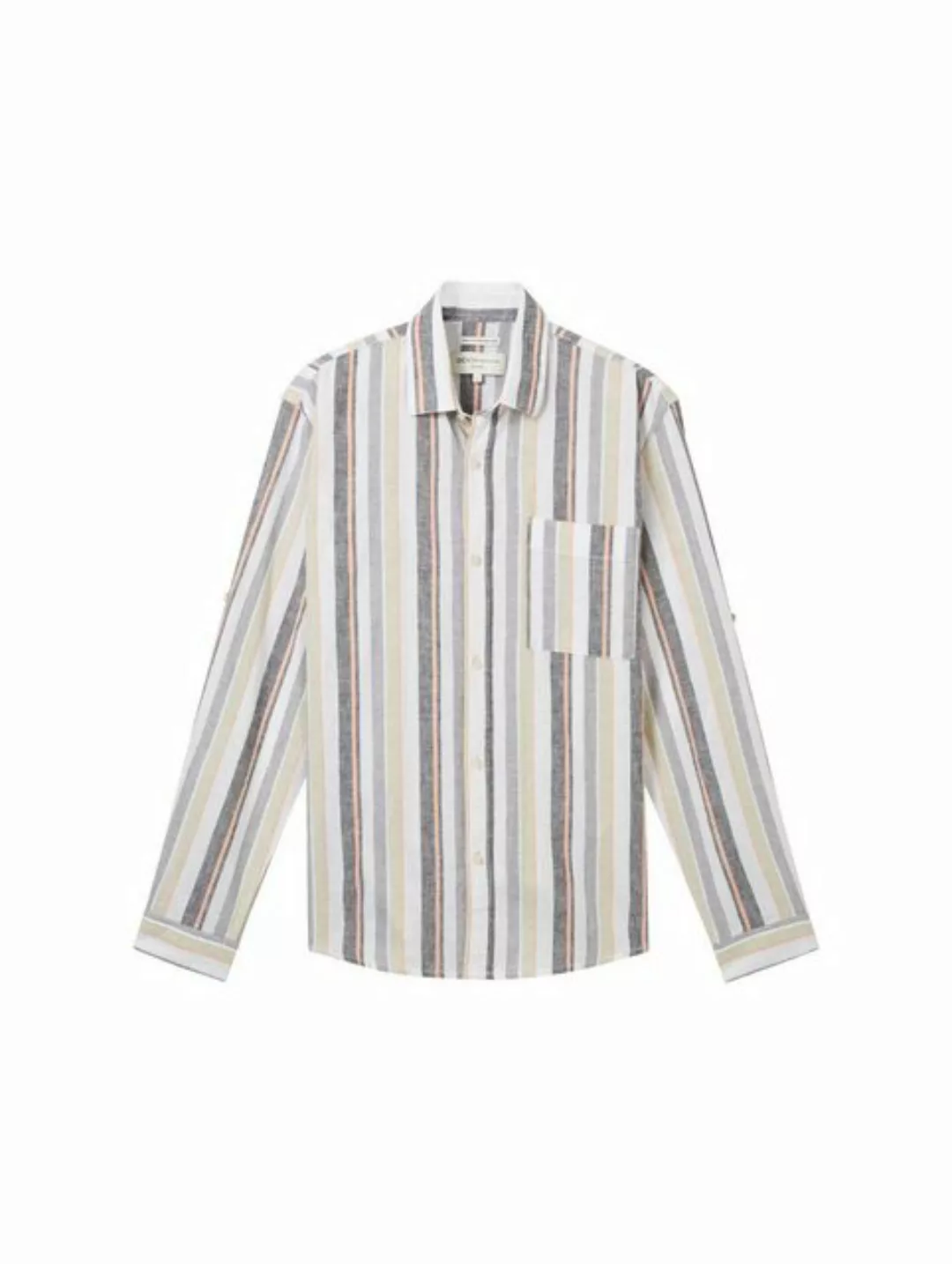 TOM TAILOR Denim T-Shirt relaxed cotton linen shirt günstig online kaufen