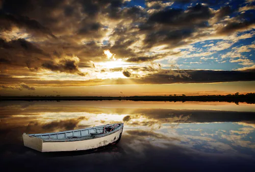 Papermoon Fototapete »Schiff im Wasser« günstig online kaufen