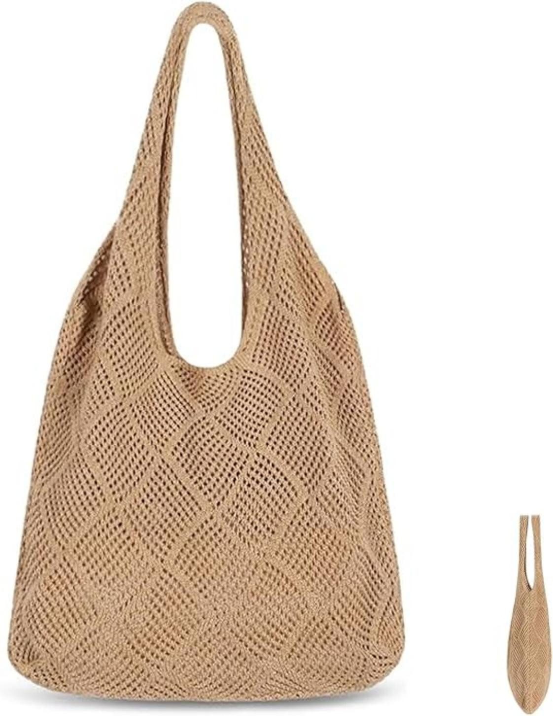Coonoor Strandtasche gehäkelte Mesh Strand Tote günstig online kaufen