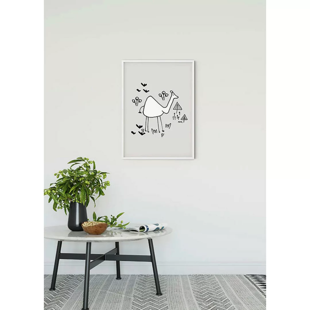 KOMAR Wandbild - Skribble Camel - Größe: 50 x 70 cm mehrfarbig Gr. one size günstig online kaufen