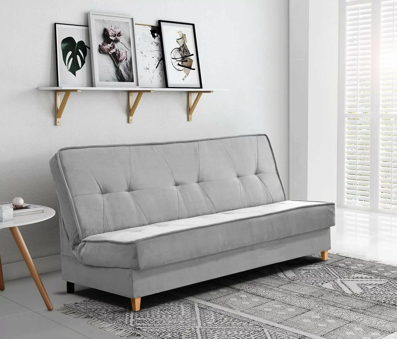 Beautysofa Sofa Riva, Schlafsofa aus Velourstoff, Polstersofa, inklusive Be günstig online kaufen