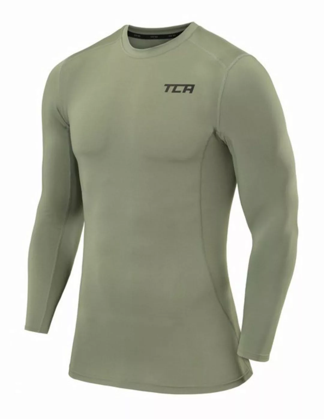 TCA Langarmshirt TCA Herren Langarm Kompressionsshirt Thermo Hellgrün XXL ( günstig online kaufen