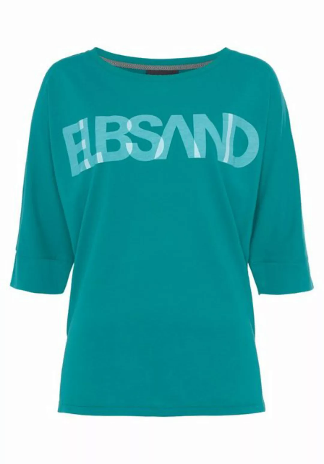 Elbsand 3/4-Arm-Shirt mit Logodruck, Baumwoll-Mix, lockere Passform günstig online kaufen