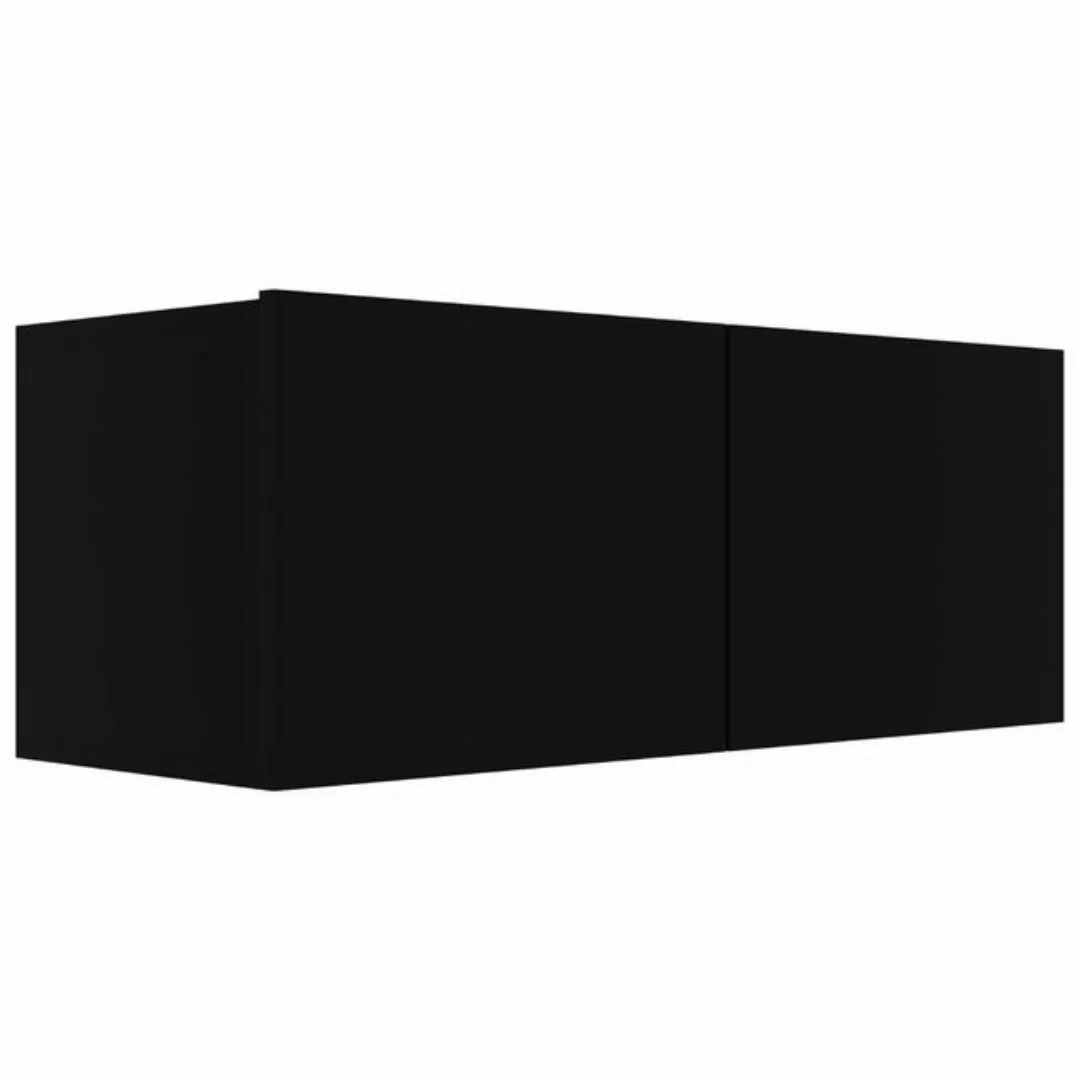 vidaXL TV-Schrank TV-Schrank Schwarz 80x30x30 cm Spanplatte Lowboard günstig online kaufen