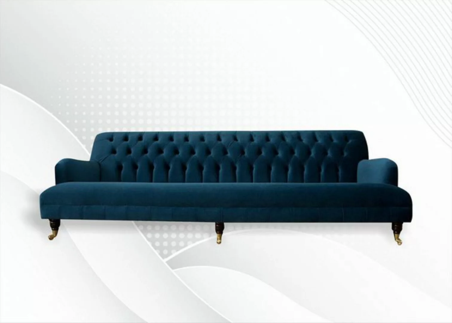 Xlmoebel Sofa Großes Sofa Chesterfield 250cm Polstermöbel 4-Sitzer Leder St günstig online kaufen