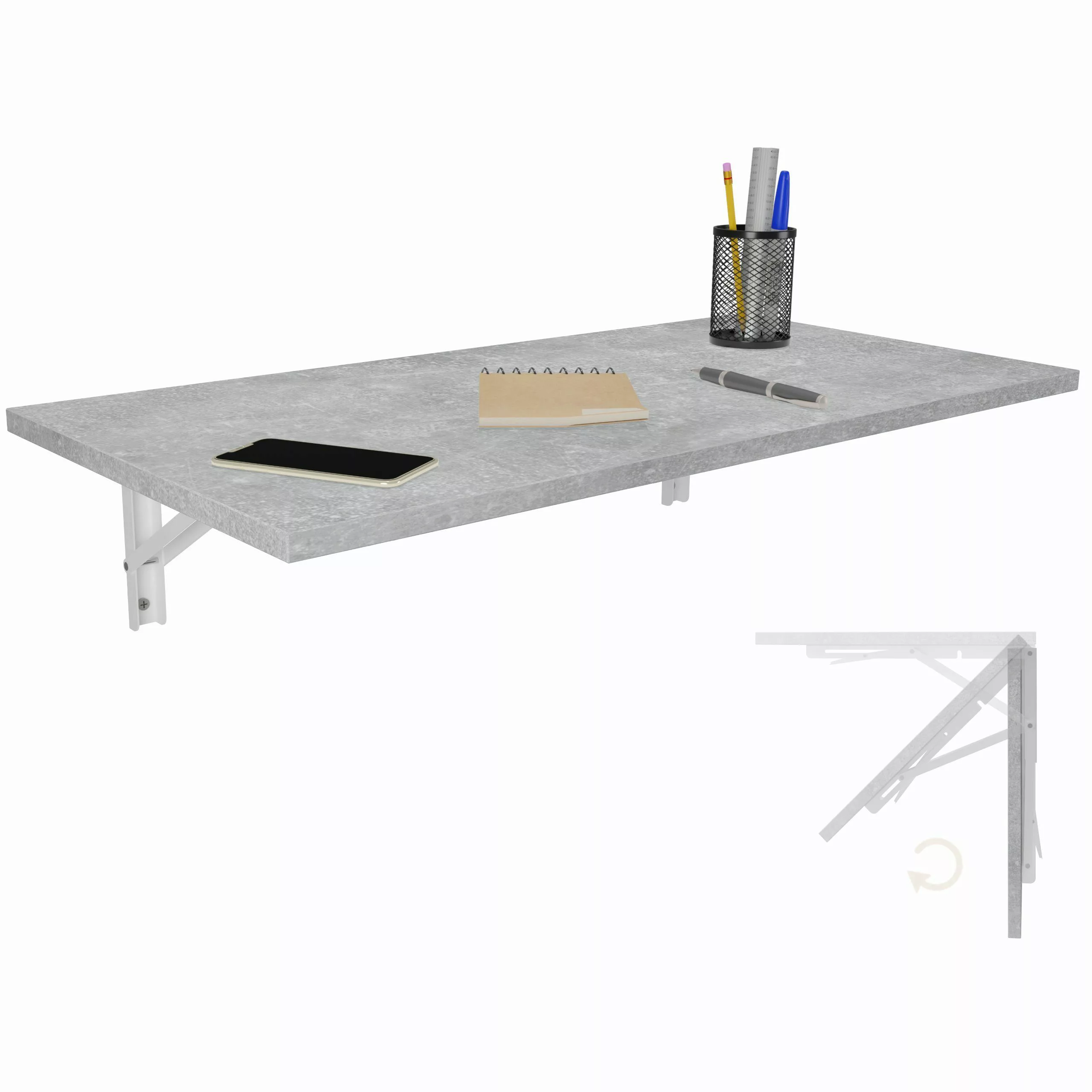 KDR Produktgestaltung Klapptisch 80x40 Wandklapptisch Esstisch günstig online kaufen