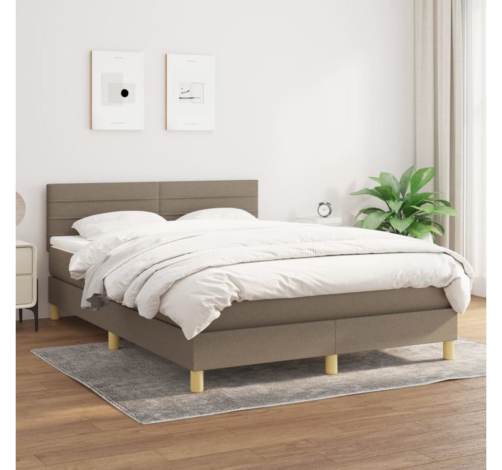 vidaXL Boxspringbett Bett Boxspringbett mit Matratze und LED Stoff (140 x 2 günstig online kaufen