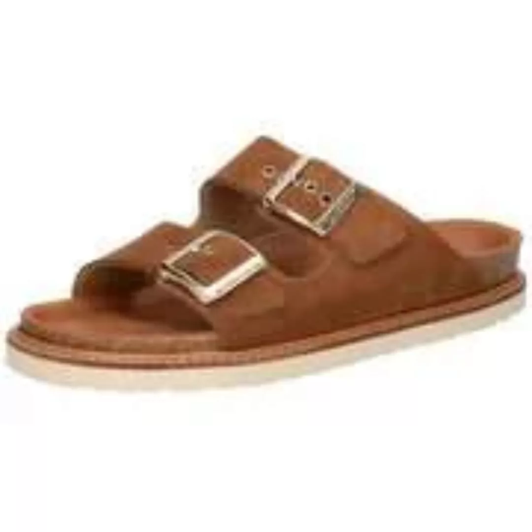 Genuins Hawaii Velour Pantolette Damen braun günstig online kaufen