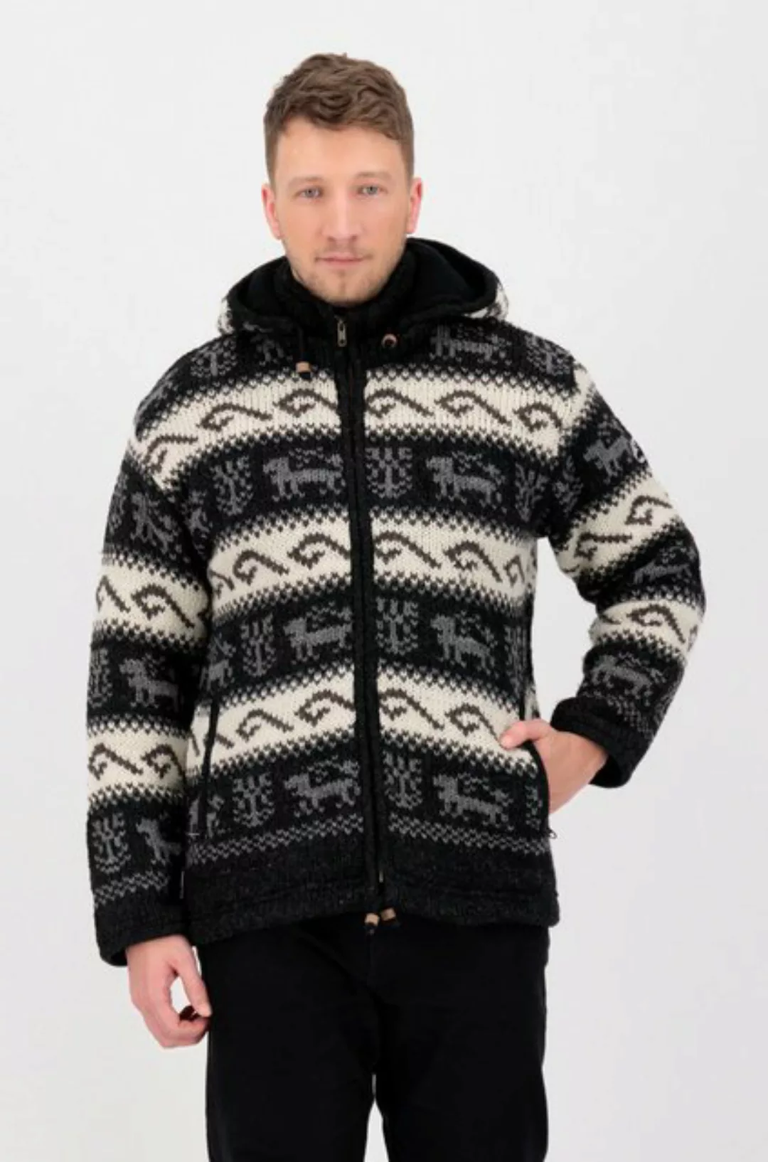 DEPROC Active Strickfleecejacke "LHOTSE MEN", mit Kapuze und weichem Fleece günstig online kaufen