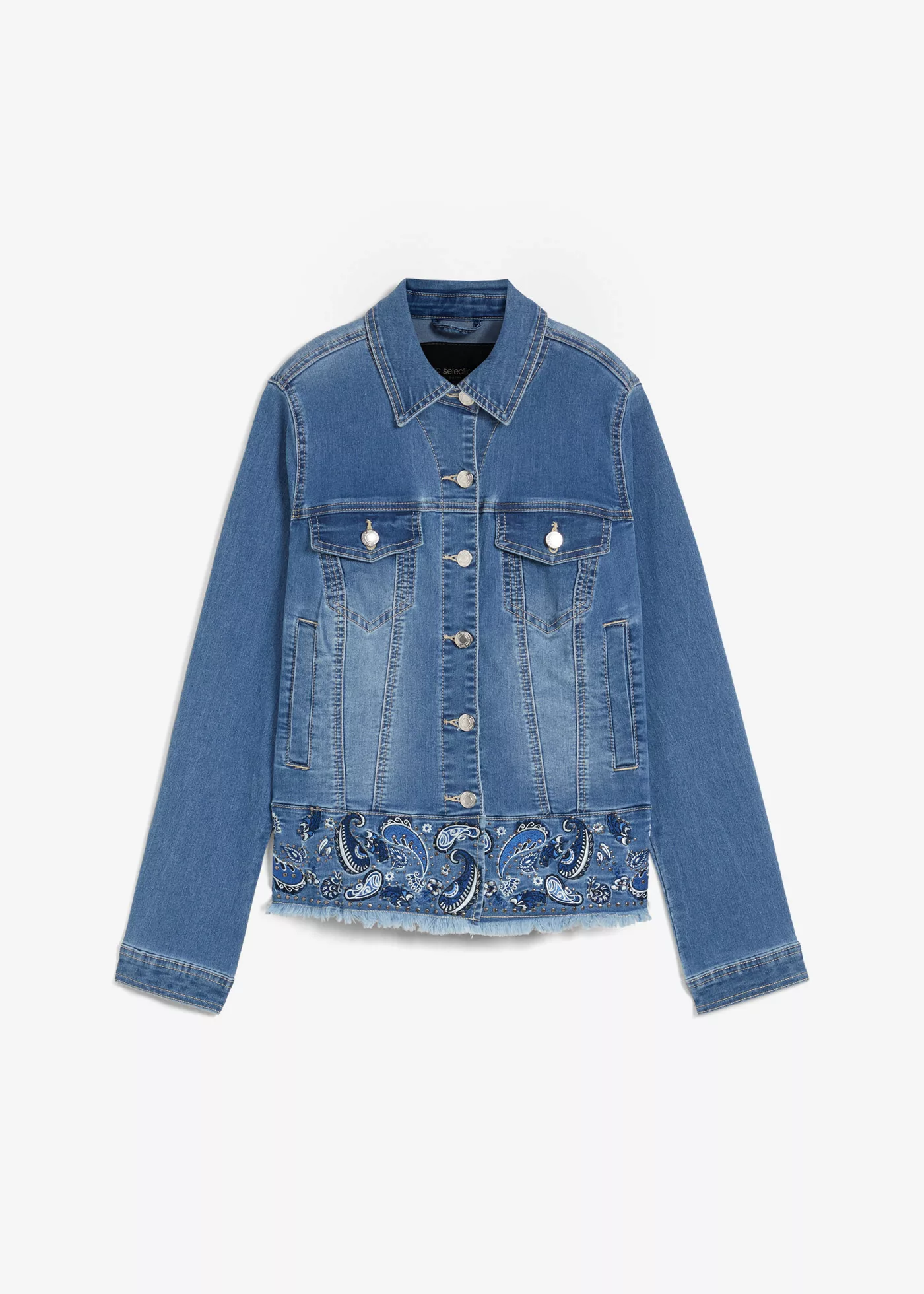 Jeansjacke mit Stickerei günstig online kaufen