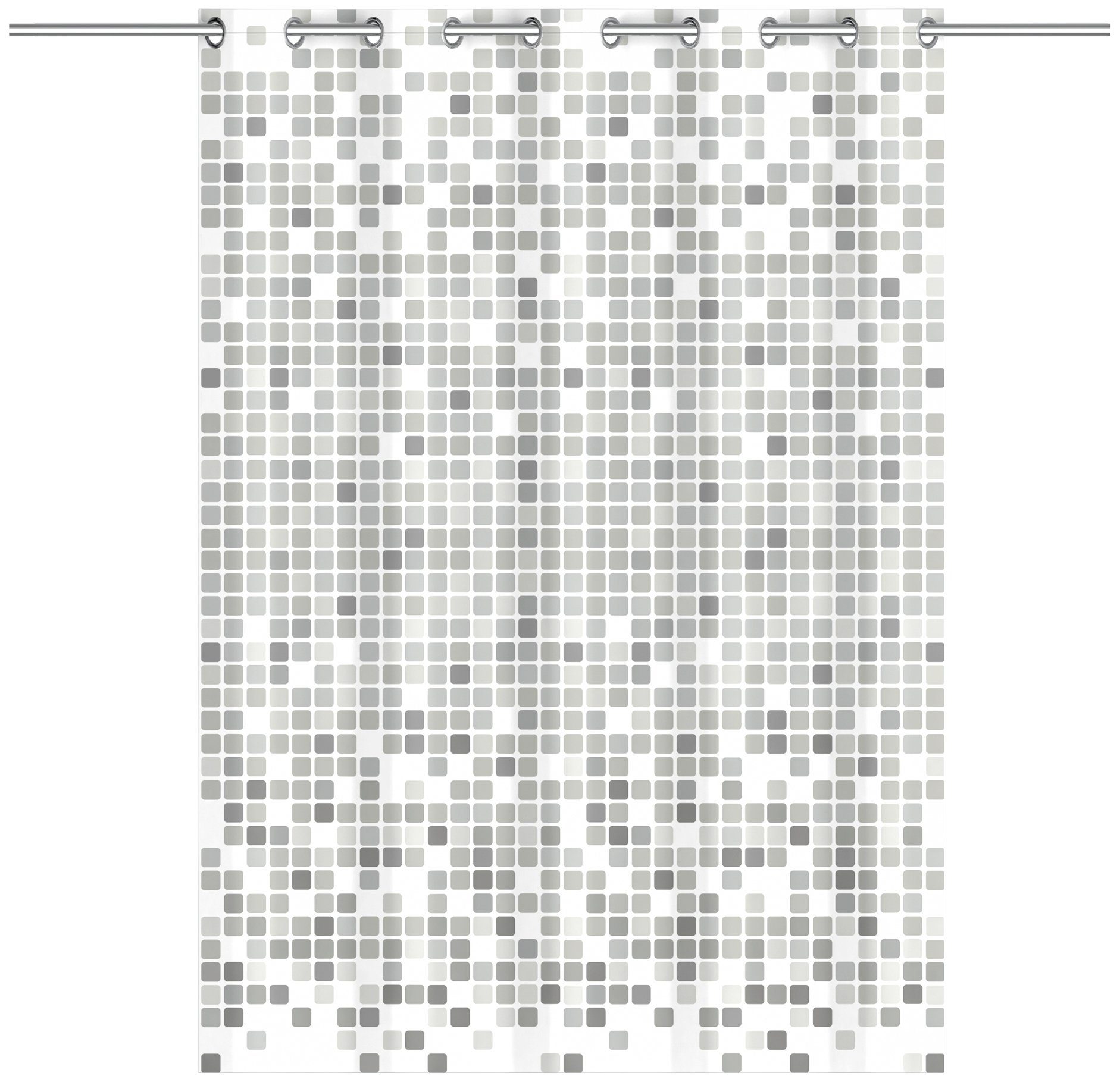 Eisl Duschvorhang Mosaik GRAU Breite 180 günstig online kaufen