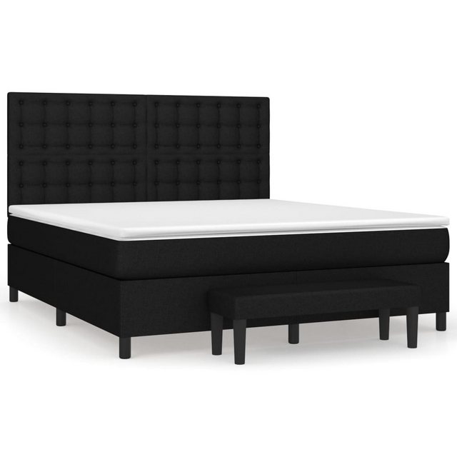 vidaXL Boxspringbett Boxspringbett mit Matratze und Fusshocker Stoff (180 x günstig online kaufen