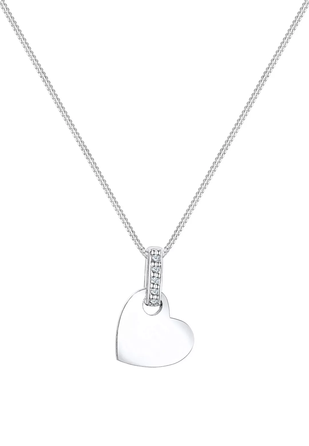 Elli DIAMONDS Collierkettchen »Herz Liebe Diamant (0.025 ct.) 925 Silber« günstig online kaufen