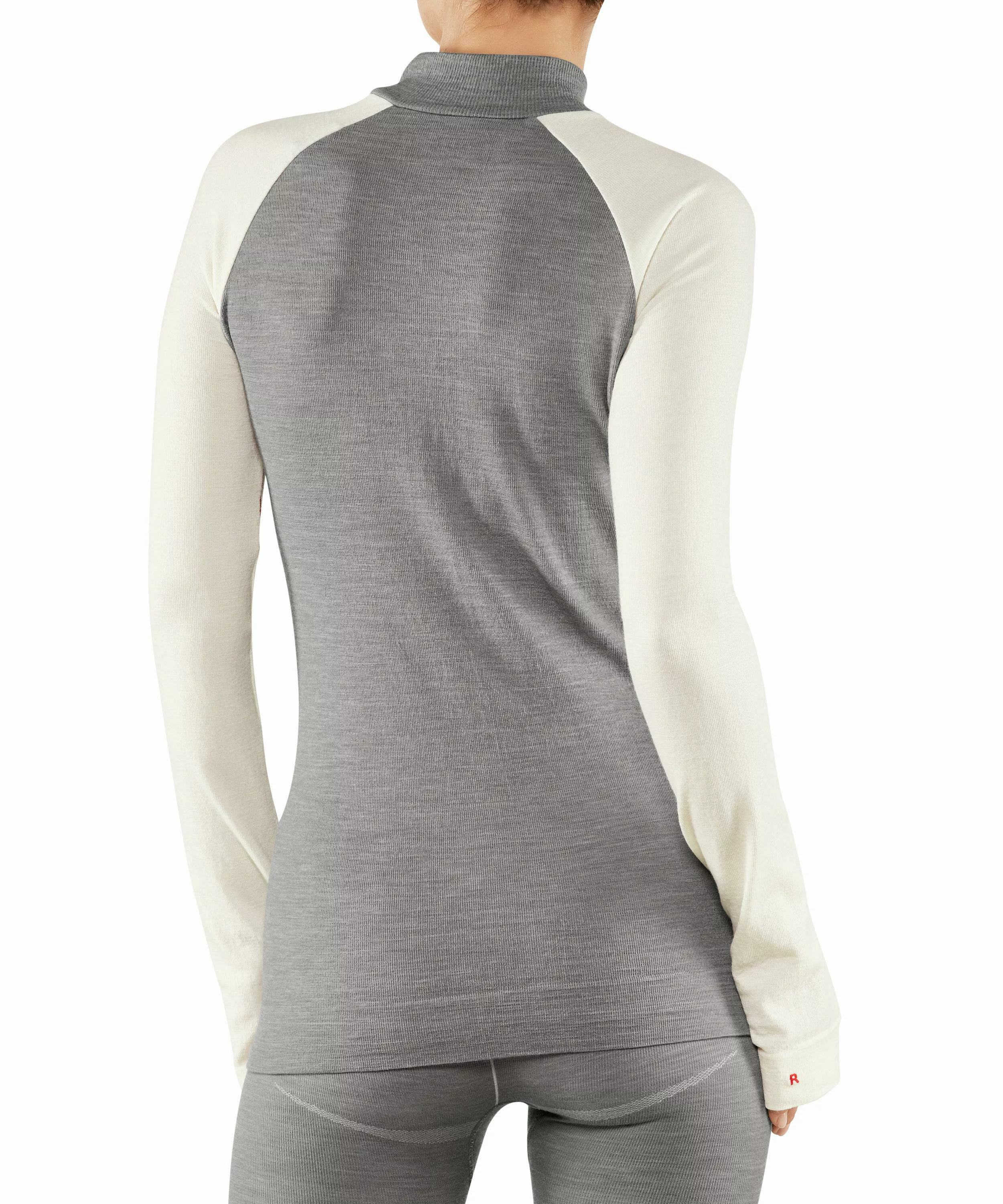 FALKE Damen Langarmshirt, XL, Grau, AnderesMuster, Schurwolle, 33102-375705 günstig online kaufen