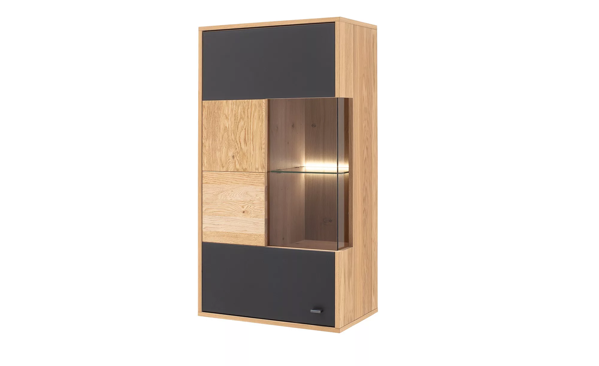 MCA furniture Vitrine Hängevitrine Valencia, Balkeneiche Bianco / Glas anth günstig online kaufen