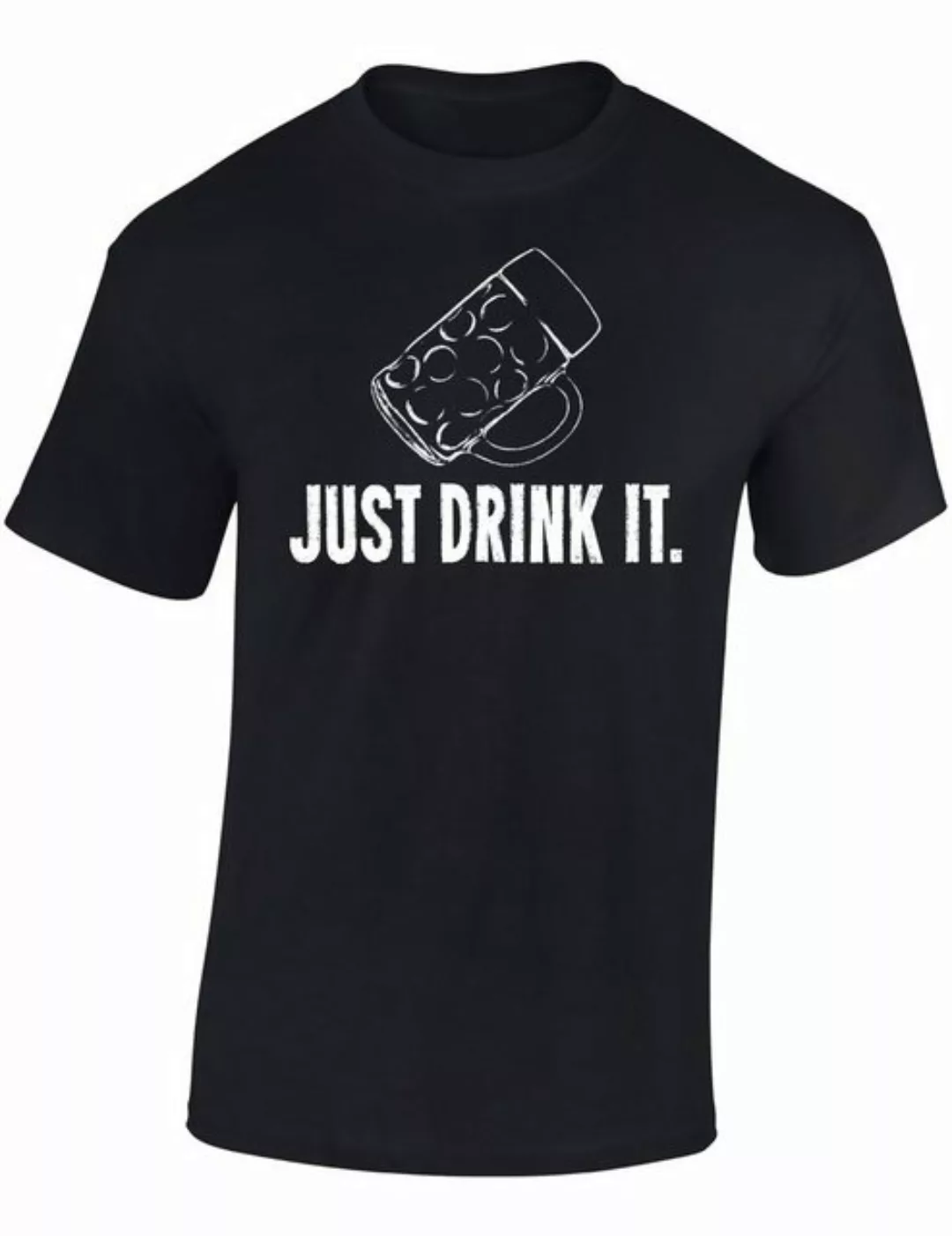 Baddery Print-Shirt Bier Geschenke für Männer : Just drink it - Bier T-Shir günstig online kaufen