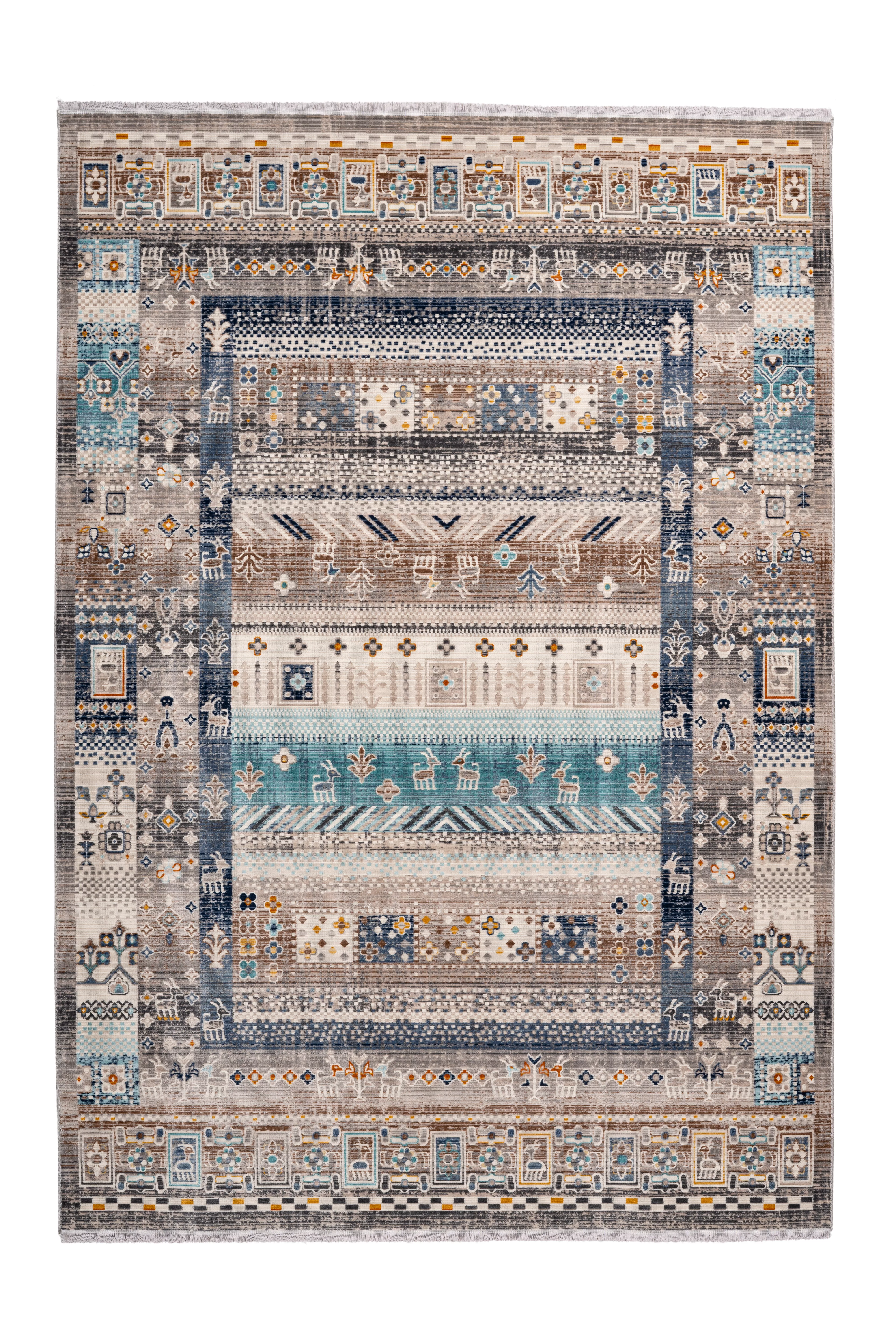 Megusta Vintage-teppich Anouk 525 Braun Blau 80cm X 150cm günstig online kaufen