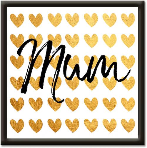 Artland Wandbild "Goldene Herzen für Mama", Sprüche & Texte, (1 St.) günstig online kaufen