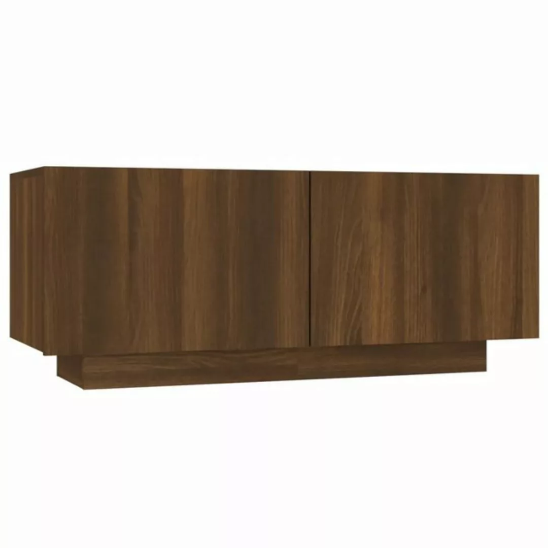 furnicato TV-Schrank Braun Eichen-Optik 100x35x40 cm Holzwerkstoff (1-St) günstig online kaufen