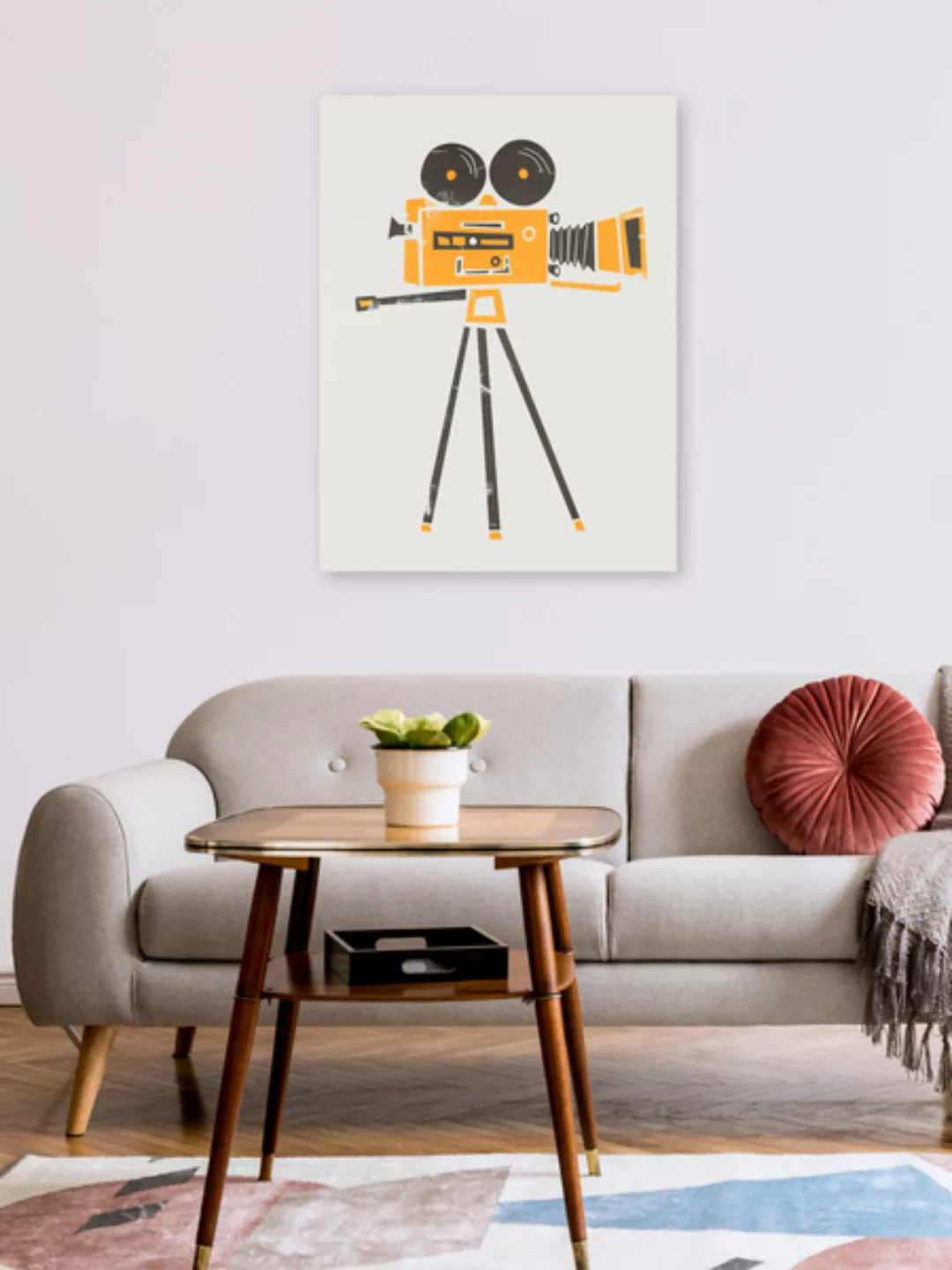 Poster / Leinwandbild - Vintage Cine Camera günstig online kaufen