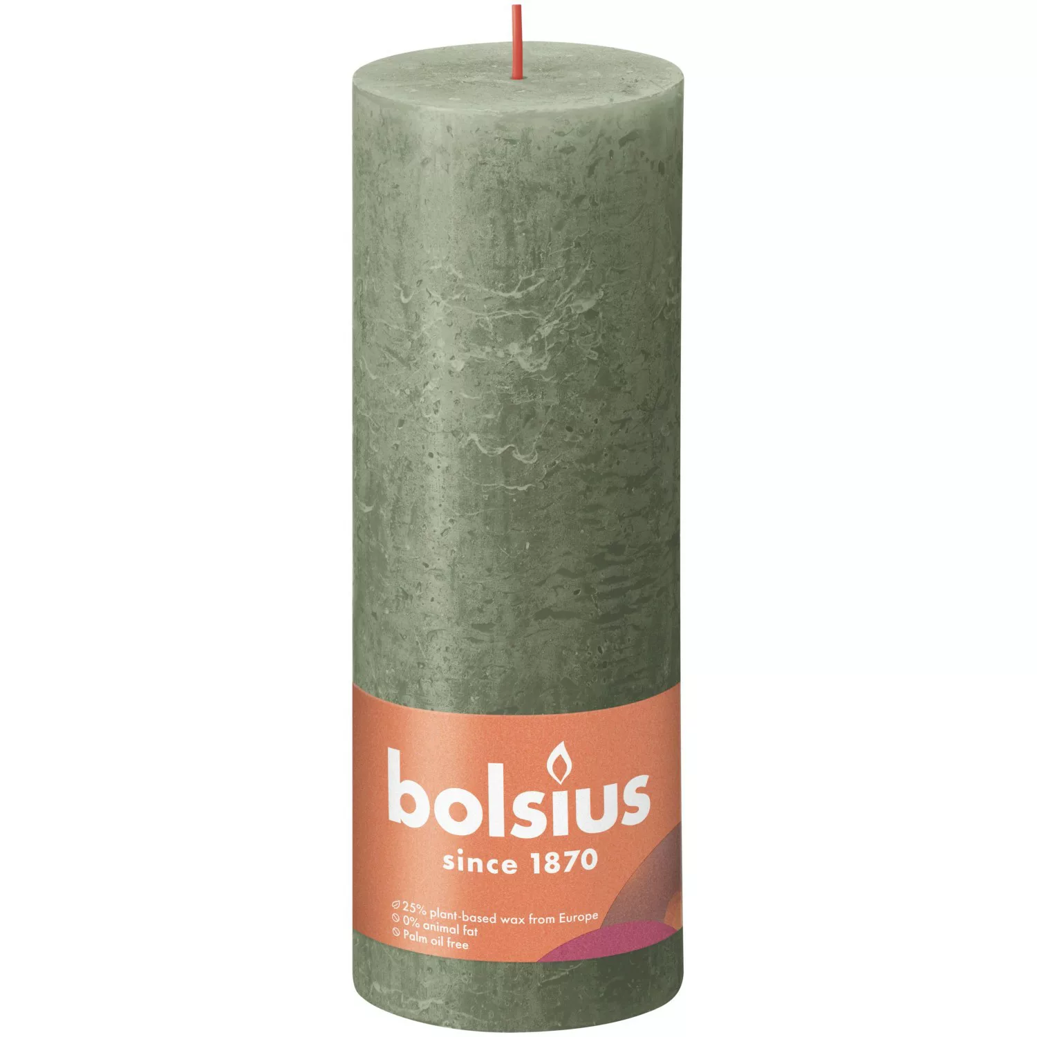 Bolsius Rustik-Kerze Shine 190/68 mm Frische Olive günstig online kaufen