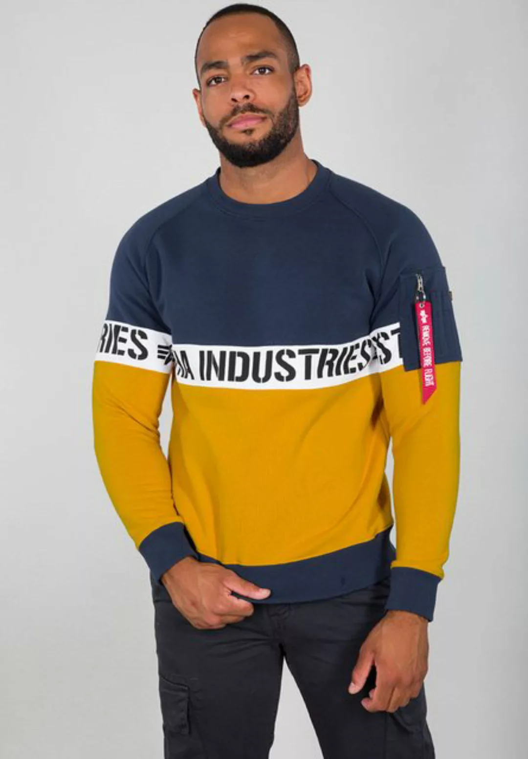 Alpha Industries Sweater ALPHA INDUSTRIES Men - Sweatshirts AI Stripe Sweat günstig online kaufen