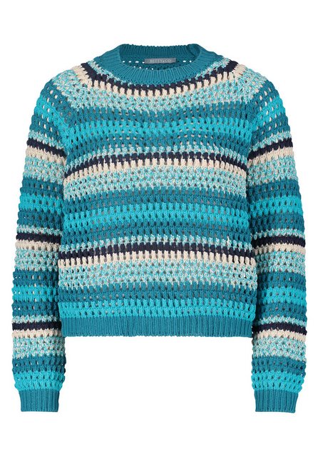 Betty&Co Strickpullover Betty & Co Lochstrick-Pullover mit Rippbündchen (1- günstig online kaufen