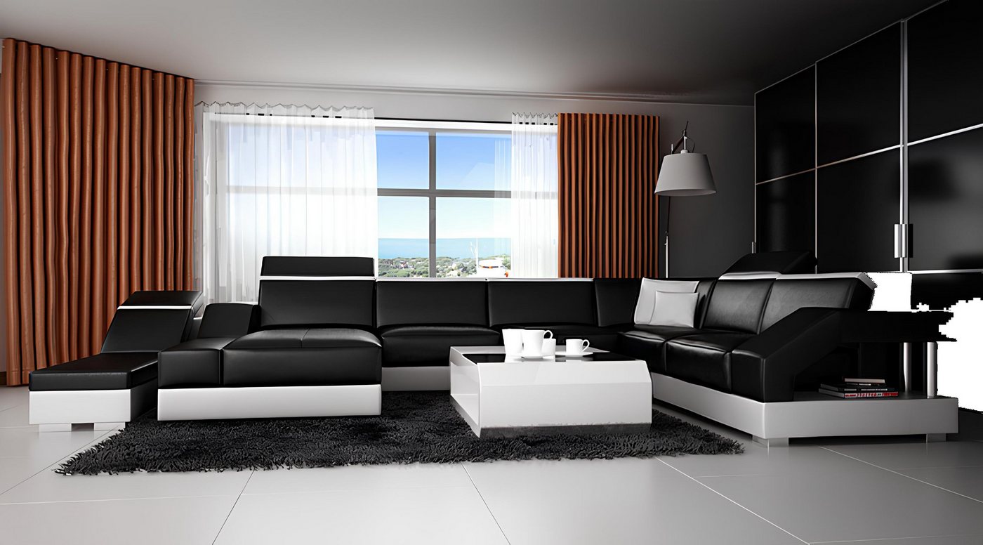 Xlmoebel Sofa Modernes Ledersofa in Design K5011 für Wohnlandschaft mit Eck günstig online kaufen