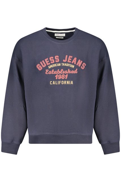 GUESS JEANS Sweatshirt Oversize Herren Sweatshirt Blau - Fleece, Langarm günstig online kaufen