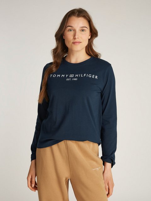 Tommy Hilfiger Langarmshirt REG CORP LOGO C-NK LS mit Logoschriftzug günstig online kaufen