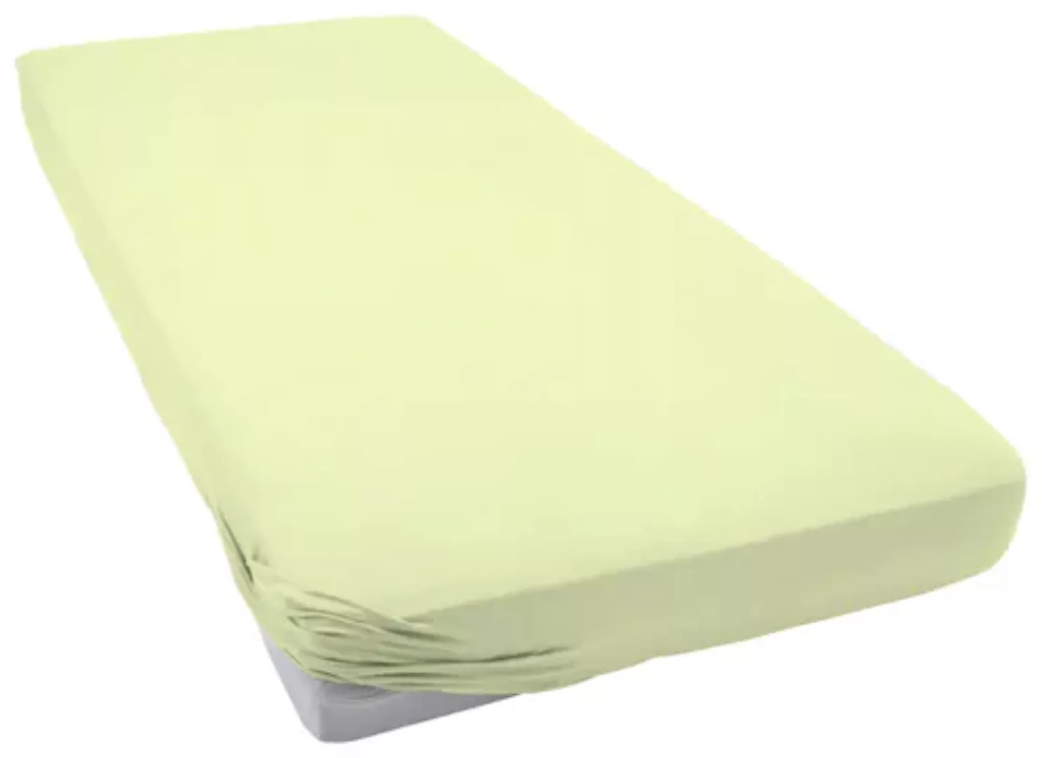 Janine Janine Spannbetttuch Elastic-Jersey 5002 limone Größe:  150x200 cm günstig online kaufen