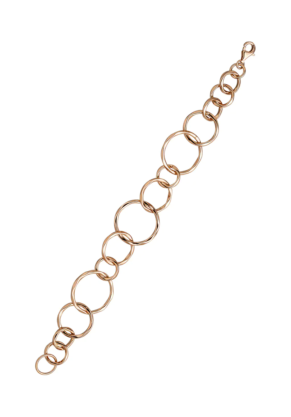 JOBO Armband "aus großen Kreisen", 925 Silber roségold vergoldet 19 cm günstig online kaufen