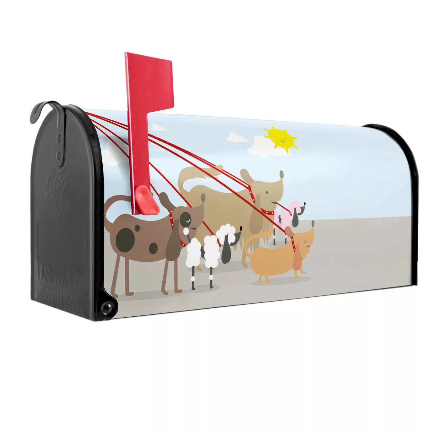 Banjado Amerikanischer Briefkasten Schwarz 48x22x16cm US Mailbox Letterbox günstig online kaufen