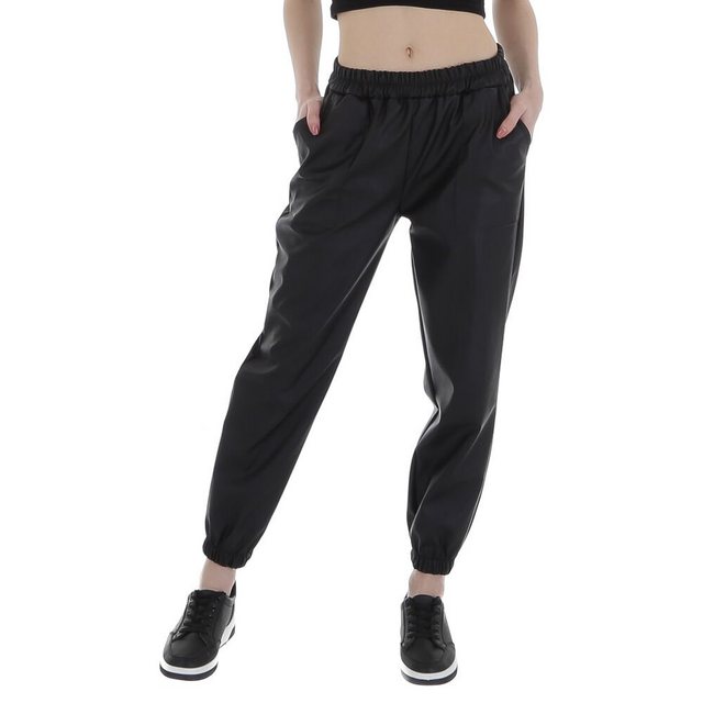 Ital-Design Lederimitathose Damen Freizeit (80182714) Stretch Jogginghose i günstig online kaufen