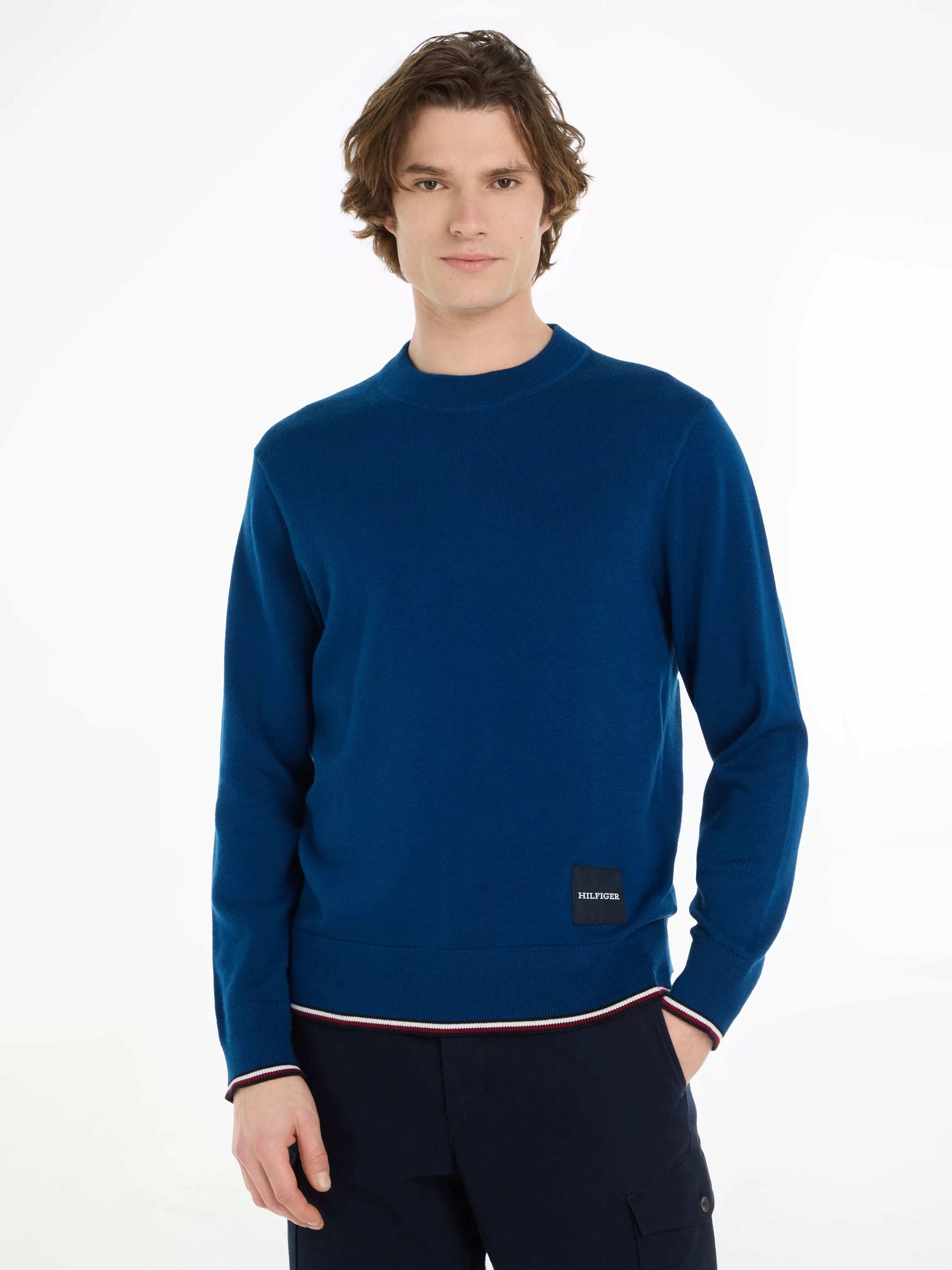 Tommy Hilfiger Strickpullover MONOTYPE GS TIPPED CREW NECK günstig online kaufen