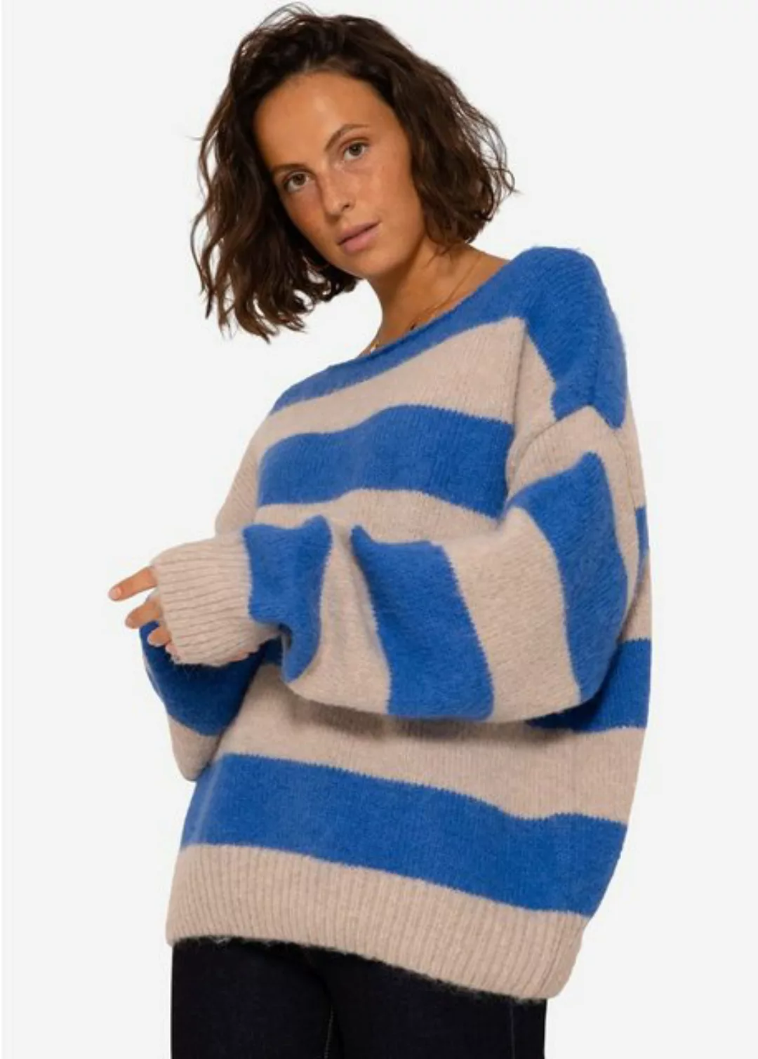 SASSYCLASSY Strickpullover Flauschiger Overisze Pullover Softer Oversize Pu günstig online kaufen